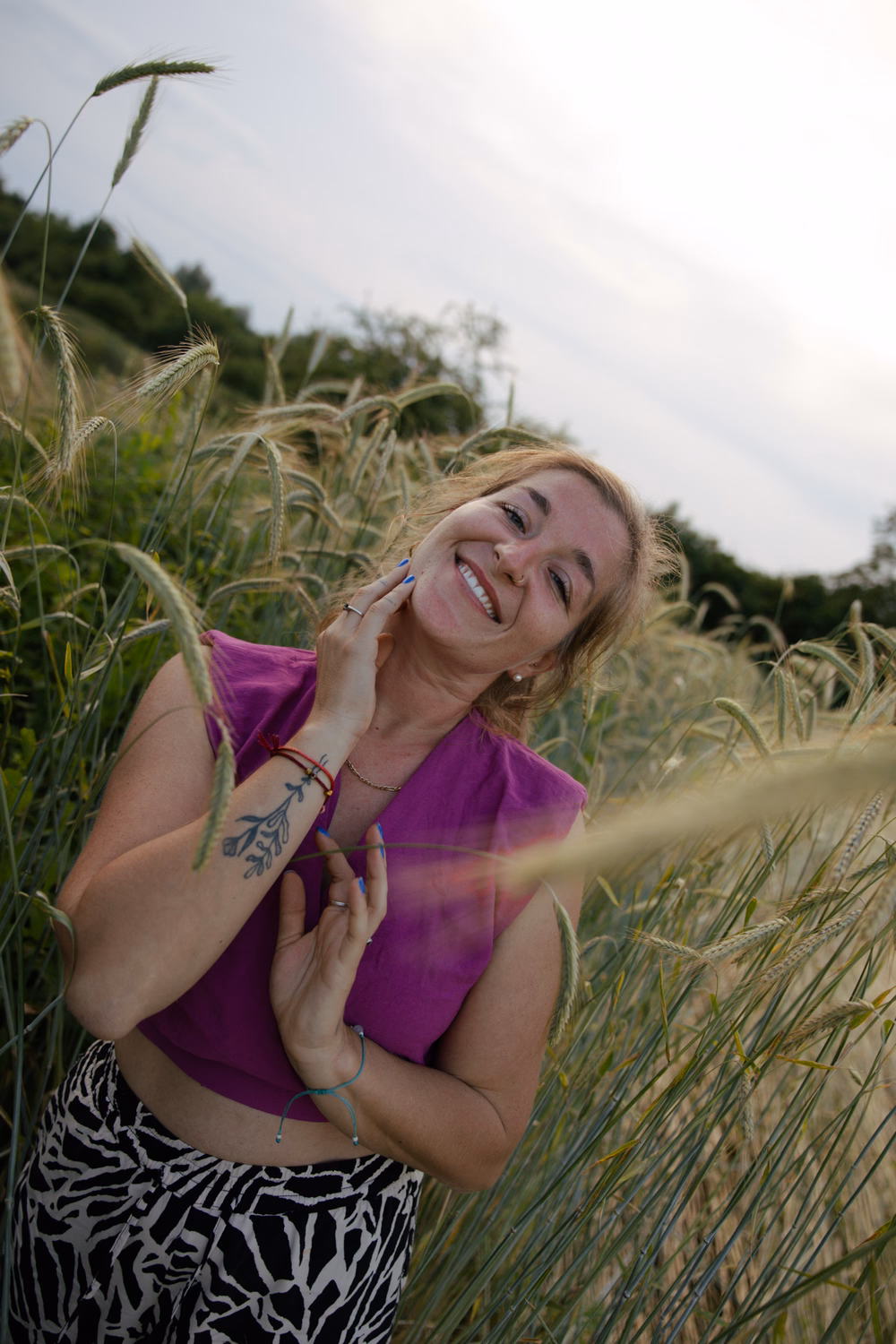 Golden Hour in the Straw Field • Image 1